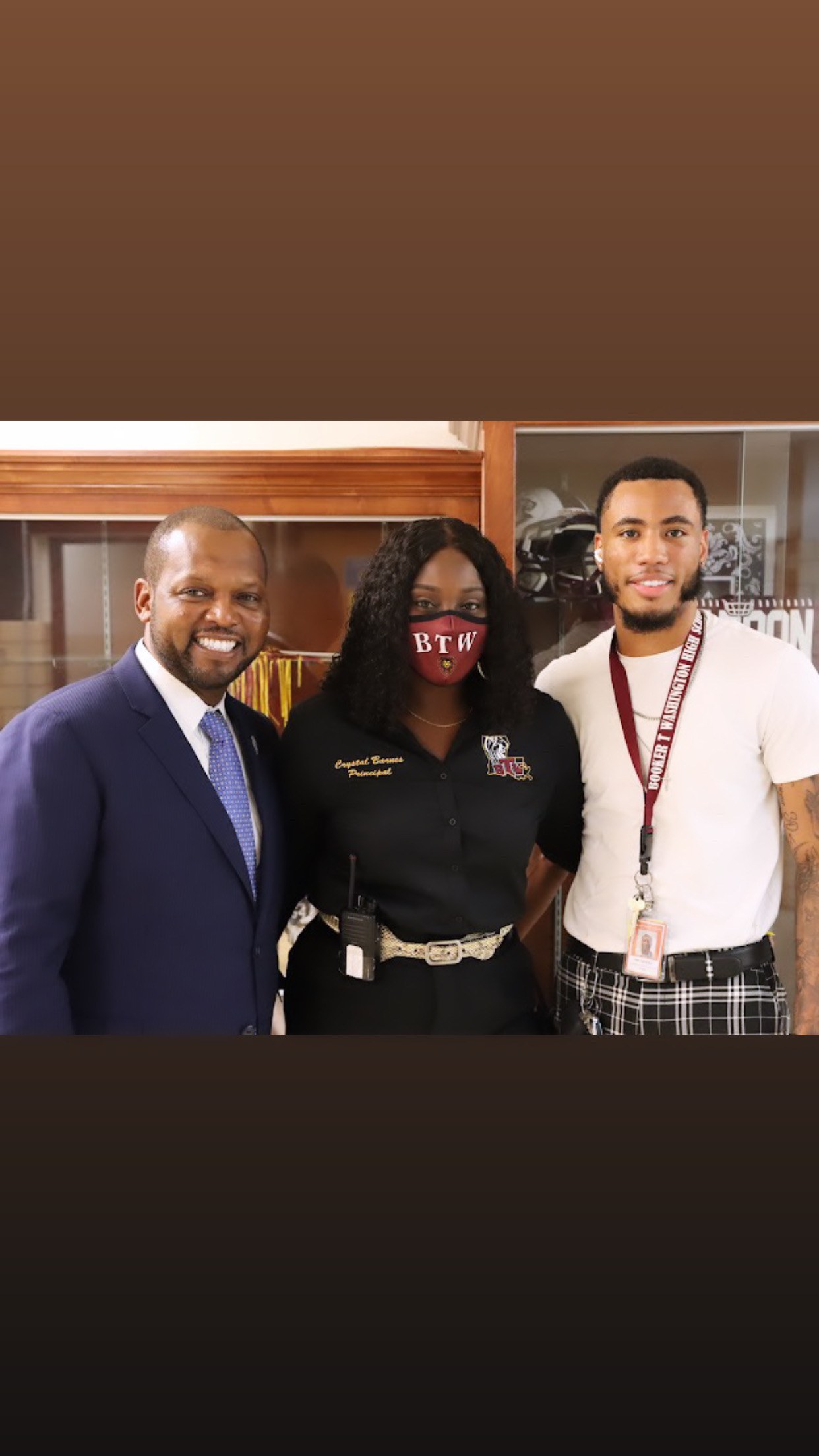 Dayln with Booker T. Washington High School leadership